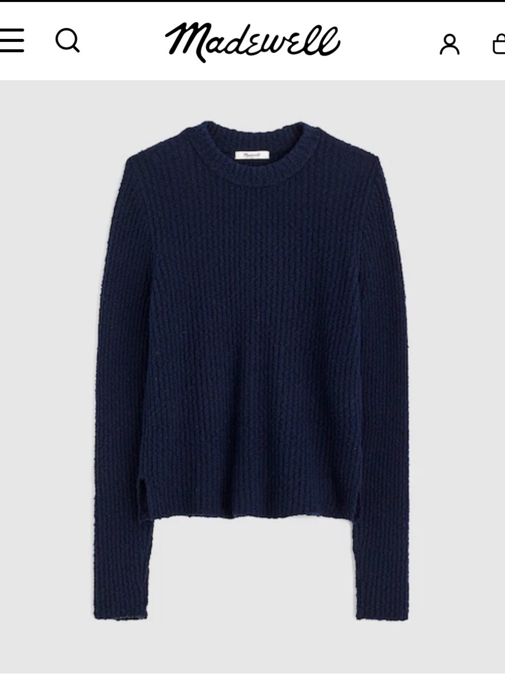 Madewell Boucle-Knit Crewneck Sweater